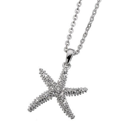 Ženski oliver weber starfish 2 small crystal lančić sa swarovski belim kristalnim priveskom ( 11137 )