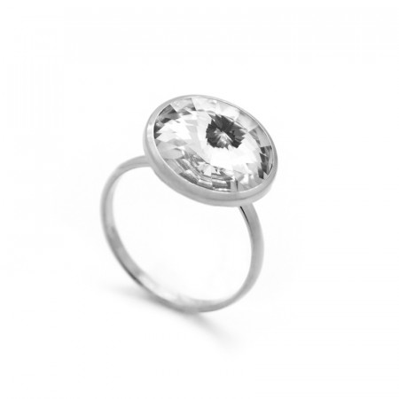 Ženski victoria cruz basic crystal prsten sa swarovski belim kristalom ( a2405-07a )