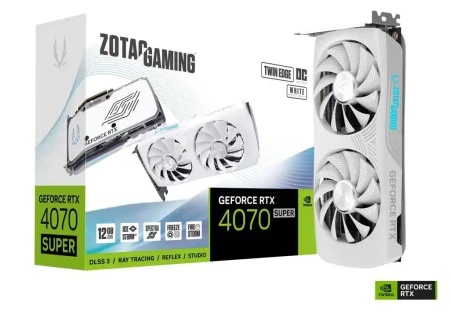 Zotac gaming GeForce RTX 4070 Super Twin Edge OC White ED 12GB DDR6 192 bit HDMI/3xDP Grafička karta