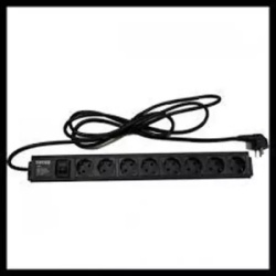 220V razvodni PDU panel 19/1U sa 8 utičnih mesta,prekidač,prenaponska zaštita,kabl 1.8m PDU-8SP-1U