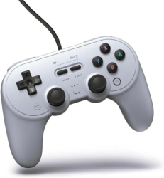 8bitdo pro 2 bt/2.4ghz/multi platform/vibracija/hall effect/tmr/gray gamepad