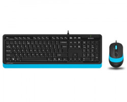 A4Tech F1010 fstyler USB US plava tastatura + USB plavi miš - Img 1