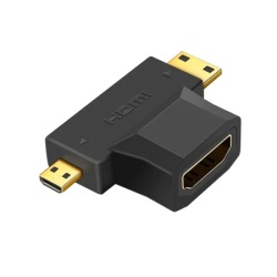 Adapter mini hdmi + micro hdmi (muski) na hdmi (zenski) 1.4 4k 30hz (otn-hd708) onten ( AD476 )