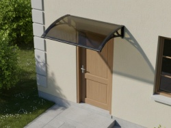 Alberg Nadstrešnica 100x100 cm leksan 5 mm bronzani sa crnim nosačem ( AGC-100100-BZBK ) - Img 2