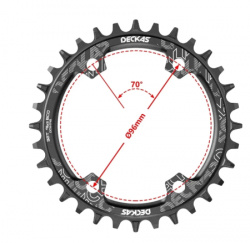 Alu zupčanik 34 zuba cnc crna boja,96bcd (zam7000 m8000 m4100 m5100 pogone) ( N23006/M24-10 ) - Img 2