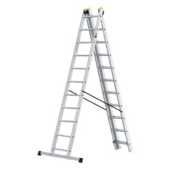 Aluminijumske trodelne merdevine 3x11 gazišta 150 kg ( CR4998 )