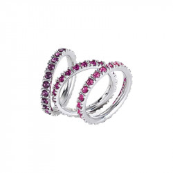 Amore baci srebrni prsten sa ciklama swarovski kristalima 53 mm ( rh006.12 ) - Img 2
