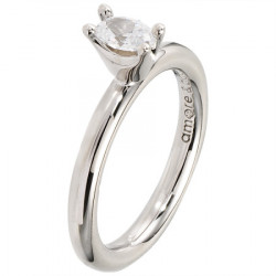 Amore baci srebrni prsten sa jednim belim swarovski kristalom 57 mm ( rg301.16 ) - Img 2