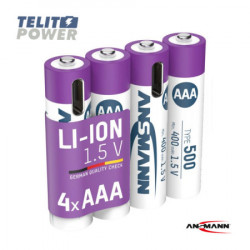 Ansmann punjiva Li-Ion 1.5V 500mAh AAA sa USB tip C ulazom za punjenje 4 komada ( 4201 ) - Img 2