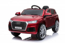 Audi Q5 2019 Licencirani auto na akumulator sa kožnim sedištem i mekim gumama - Crveni - Img 4
