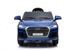 Audi Q5 2019 Licencirani auto na akumulator sa kožnim sedištem i mekim gumama - Plavi - Img 6