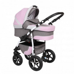 Baby Merc Q9/183 kolica za bebe TRIO SIVO/ROZE ( 41103417 ) - Img 1