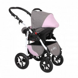 Baby Merc Q9/183 kolica za bebe TRIO SIVO/ROZE ( 41103417 ) - Img 3