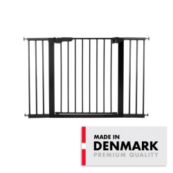 BabyDan Premier sigurnosna ogradica sa 6 produžetaka 112–119.3 cm – pressure fit, crna ( 20007 )