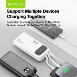 Bavin Power bank 20000mAh 22,5W  Type C & Ligtning  kabl bela ( 90314 )-3