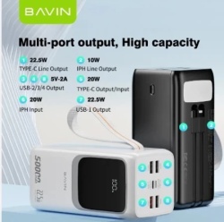 Bavin Power bank 50000mAh 22.5W PD20W crna ( 90316 )-3