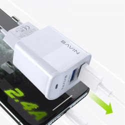 Bavin punjač 2xUSB 2,4A+ kabl micro USB bela ( 90010 ) - Img 3