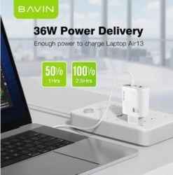 Bavin punjač 36W USB-A + USB-C bela ( 90031 )-3