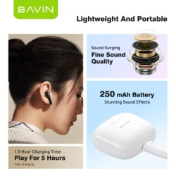 Bavin slušalice wireless earbuds crna ( 90205 )-4