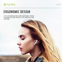 Bavin Wireless TWS  slušalice + kabl type-C pink ( 90210 )-4