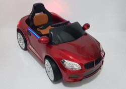 BMW 2 Auto na akumulator sa kožnim sedištem i mekim gumama - Crveni - Img 8
