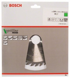  Bosch List kružne testere Optiline Wood 180 x 30/20 x 2,6 mm, 36 180 x 30/20 x 2,6 mm, 36 ( 2608640609 )-2