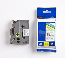 Brother Lam.traka 18mm crno/belo ( TZE241 )
