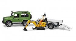 Bruder Džip land rover sa prikolicom i JCB mini i figurom ( 025939 ) - Img 5