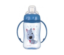 Canpol babies flasica/solja sa kljunom i ruckama 56/512 - training 320ml -cute animals ( 56/512_blu2 )