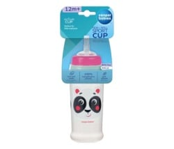 Canpol babies solja sa slamcicom 9m+ hello little - 400ml panda beige ( 56/510_bei ) -3