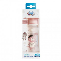 Canpol baby flasica 240ml siroki vrat, pp - bonjour paris 35/232 pink ( 35/232_pin ) - Img 2