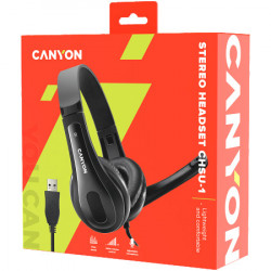 Canyon CHSU-1 basic PC headset with microphone Black ( CNS-CHSU1B )  - Img 2