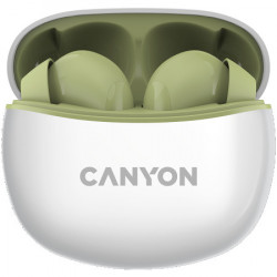 Canyon TWS-5 bluetooth headset, type-C, green ( CNS-TWS5GR )  - Img 1