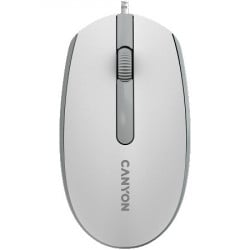 Canyon wired optical mouse with 3 buttons White grey ( CNE-CMS10WG )  - Img 1