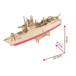Čarolijashop 3d drvene puzzle - 052D BROD RAZARAČ ( 774)-3