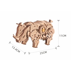 Čarolijashop 3d drvene puzzle - NOSOROG ( 663)-2