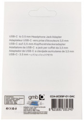 CCA-UC3.5F-01-DAC Gembird headphone adapter Type-C to 3.5mm adapter with retail box FO - Img 2