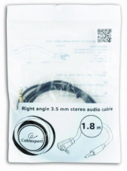 CCAP-444L-6 Gembird 3.5mm stereo plug to 3.5mm stereo plug audio kabl pod uglom pozlaceni kon. 1,8m - Img 2