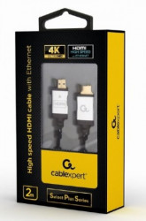 CCB-HDMIL-2M Gembird HDMI kabl, High speed,ethernet support 3D/4K TV "Select Plus Series" blister 2m - Img 2