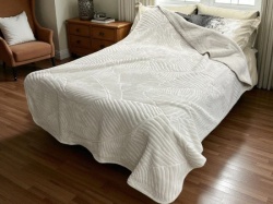 Ćebe Merinos 220x160cm A6 List Bež boja ( VLK000394-A6bezlist )