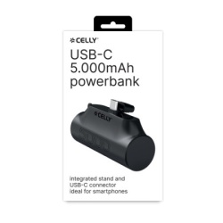 Celly Power Bank Compact od 5000mAh eksterna baterija u crnoj boji ( PBC5000BK )-2