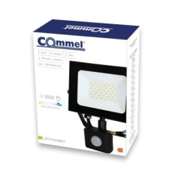 Commel 3856024407328 Led reflektor 30w 6500k, 2550lm 30kh, crni detektor pokreta  ( c307-303 )-2