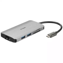 D-link dub-m810 usb-c hdmi 4k/usb a 3.0x3/rj45/sd-microsd USB HUB
