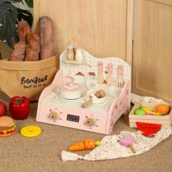 Dečija drvena ploča za kuvanje roze/bela MSN25001 ( 14368 )