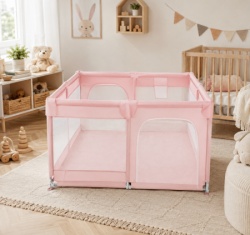 Dečija ogradica za igru sa dodatnom zaštitom 150x180x65cm ( KLK2612-Light-Pink )