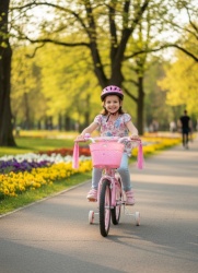 Deciji bicikl sa pomoćnim točkovima Pony Bike 723-16 roze