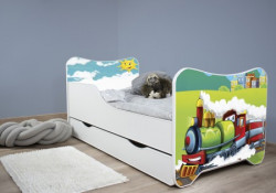 Dečiji krevet 160x80 cm happy kitty+fioka CHOO CHOO ( 7461 ) - Img 1