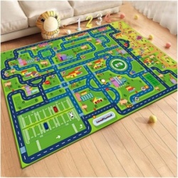 Dečiji Tepih 90 x 60 cm - Grad ( 7100 )