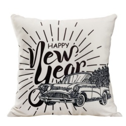 Dekordom dekorativna jastučnica deco 45x45 - happy new year/white mm12 - asd ( 024215 )