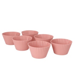 Dekordom modla za mafine easy bake 9x5cm 6kom - pink - hml ( 040468 )-1